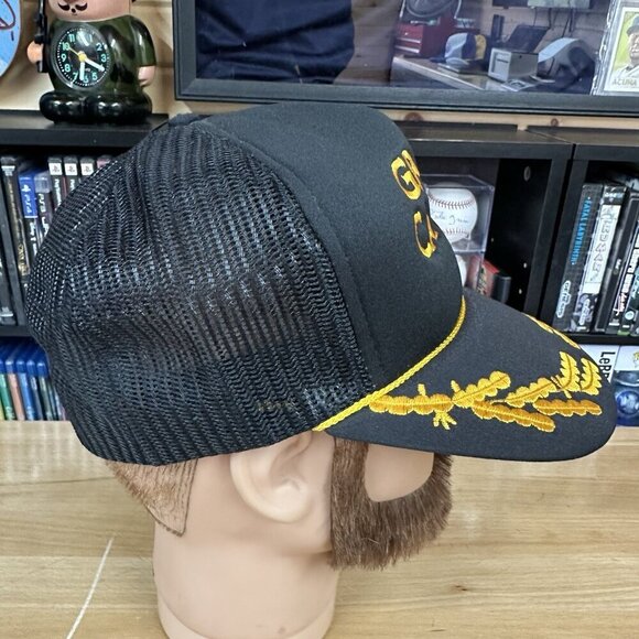 Vintage GRAND CANYON Trucker Hat Snapback Scrambled Egg Black Yellow - Picture 3 of 6